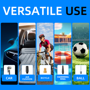 Máy bơm lốp xe điện không dây, màn hình kỹ thuật số, chất liệu kim loại, tích hợp đèn LED, di động - Product Image 6