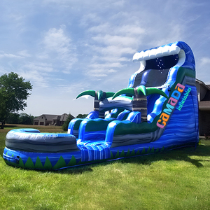 Toboggan Gonflable sur Mesure <span class=keywords><strong>avec</strong></span> <span class=keywords><strong>Piscine</strong></span> Château Gonflable Vague Bleue Toboggan Aquatique Commercial <span class=keywords><strong>avec</strong></span> <span class=keywords><strong>Piscine</strong></span> pour Fête d'Enfants - Product Image 2