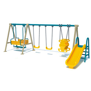 Balançoire et toboggan combinés pour aire de jeux extérieure OEM, balançoire en métal pour aire de jeux extérieure pour enfants - Product Image 3