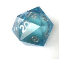 Sharp Edge Liquid Core Resin Jumbo D20 Dice 50mm Polyèdre géant simple pour jeux Donjons et Dragons-pour achats en vrac