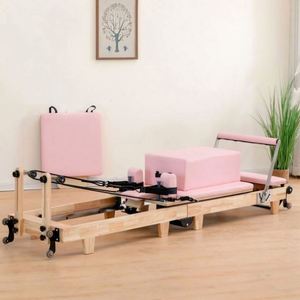Oferta Especial: Reformer de Pilates Plegable de Acero al Carbono, Portátil, Duradero y Fácil de Usar, Marca Mairun, Color Blanco, con Estuche de Madera para Entrenamiento del Core - Product Image 2