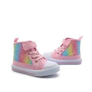 Chaussures de course respirantes à lacets pour enfants, à semelle souple, avec motif floral, pour garçons et filles, utilisables en toutes saisons (printemps et automne) - Product Image 1