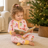 Combinaisons pour bébé en bambou Yiying pour Noël, manches longues, fermeture éclair bidirectionnelle, pyjamas pour bébé, tissu en bambou écologique pour vêtements de bébé