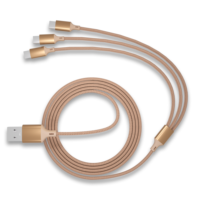 Aksesoris Elektronik Murah 3 in 1 Tipe C USB A Kabel Data Nilon Terjalin 3A Pengisian Daya Super Cepat Transmisi Data Kecepatan Tinggi