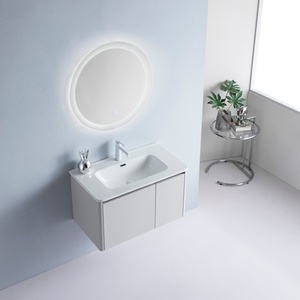 고급 욕실 가구 현대 메이크업 화장대 침실 가구 벽걸이 형 세면기 캐비닛 - Product Image 2