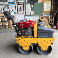 Mini-rouleau compresseur OEM à chenilles 300kg-700kg, moteur essence/diesel, machine de terrassement, pompe hydraulique Eaton, moteur de compresseur