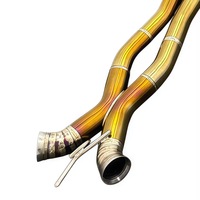 Système d'échappement en acier inoxydable DZ Porsche Panamera 3.6 V6 avec double tambour double valve de 1,5 mm et quatre sorties au milieu et à l'arrière