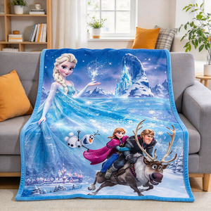 Mantas Personalizadas <span class=keywords><strong>de</strong></span> Disney, Suaves y Cálidas, con Estampado <span class=keywords><strong>de</strong></span> Frozen, Elsa, Anna y Olaf, Manta <span class=keywords><strong>de</strong></span> Franela - Product Image 2