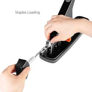 Engrapadora Manual Negra 0484 <span class=keywords><strong>de</strong></span> Alta Resistencia para <span class=keywords><strong>Oficina</strong></span>, Engrapadora <span class=keywords><strong>Grande</strong></span> y Reforzada con Capacidad para 120 Hojas - Product Image 2