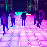 Piste de danse Infinity illuminée sans fil DMX à LED, panneau de sol de danse magnétique en verre 3D effet miroir pour mariage