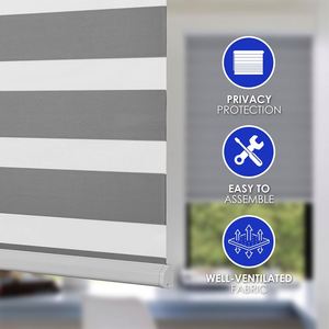 Day and Night Built-In Electric Zebra <b>Shades</b> Smart Blinds with Remote Control Plain Technique for Every Day Use - Product Image 2