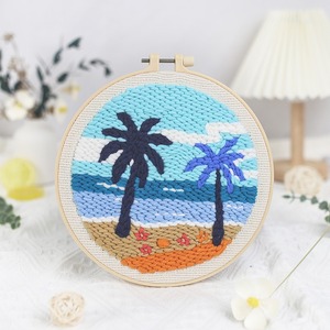 Broderie en laine épaisse série plage hawaïenne paquet de matériel d'entrée bricolage fait à la main - Product Image 6