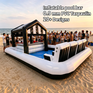 Bar Inflable para Piscina con 4 Asientos, Portátil para Jardín, Patio Trasero, Eventos, Fiestas, Playa, Carpa de Bar Inflable para Piscina - Product Image 1