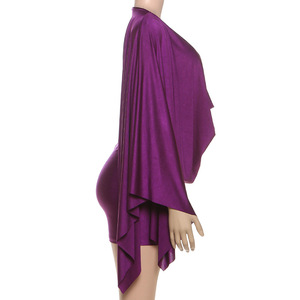 GX25389 <span class=keywords><strong>Abito</strong></span> Elegante da Donna di Alta Qualità, Vestito <span class=keywords><strong>Mini</strong></span> Sexy con Maniche Lunghe a Sbuffo, Elegante <span class=keywords><strong>Abito</strong></span> da Festa <span class=keywords><strong>Viola</strong></span> Unico - Product Image 3