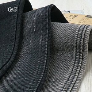 Tessuto Denim Twill Doppio Peso Non Elasticizzato 10*7 OE 50/50 Cotone Poliestere Larghezza 180cm in Rotoli per Produzione di Abbigliamento - Product Image 4