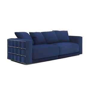 JINS Moderne Haut de Gamme Royal Design Bleu <span class=keywords><strong>Canapé</strong></span> Mobilier de Luxe avec Acier Inoxydable pour Salon <span class=keywords><strong>Canapé</strong></span> en Velours - Product Image 1