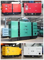 Générateurs diesel portables super silencieux de 50 kVA à 200 kVA, démarrage automatique, châssis ouvert, triphasé, faible bruit, tension nominale 380 V