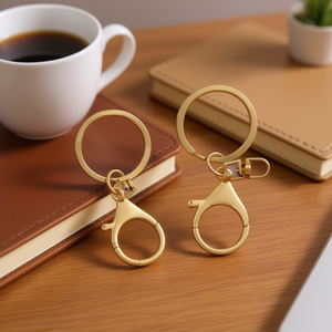 Portachiavi Ilan con catena da 60 mm color oro, set da 2 pezzi - Product Image 2