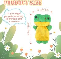 Ensemble de 24 marionnettes à doigts en peluche douce, mini figurines en peluche, assortiment de jouets pour les tout-petits