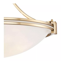 Luminaire suspendu en verre pour hôtel, style Gold Hotel, 3 lumières, forme de bol, lampes suspendues circulaires, maison, villa, moderne, LED personnalisé, 3000K blanc chaud