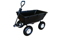 WEIHAO 4.00-8 Air 225L 400 kg Chariot de manutention industriel manuel pliable et mobile, robuste, pour jardin et stockage d'outils
