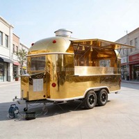 Remorque alimentaire mobile multifonctionnelle en acier inoxydable, chariot à glaces, camion de restauration rapide, personnalisation au prix d'usine