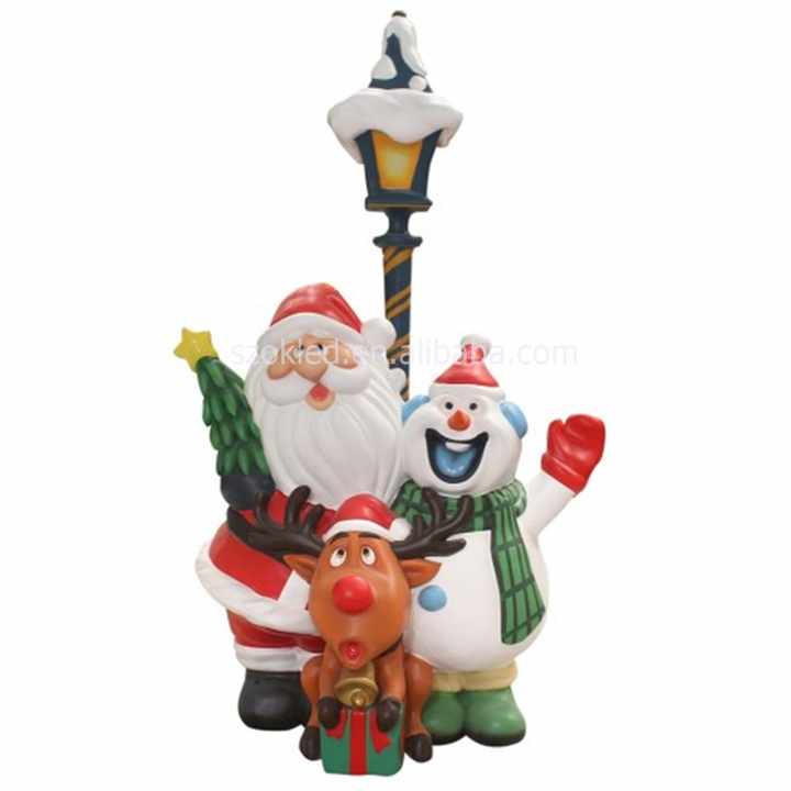 Giant Outdoor Life Size Statue Customized Fiberglass Christmas Decor
