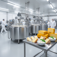 Machine à fabriquer du fromage mozzarella 500L 1000L 2000L, ligne de production de fromage