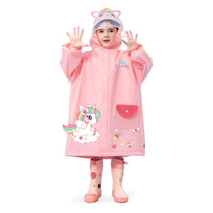 Impermeabile per Bambini e Bambine in Materiale EVA, Poncho Antipioggia per Asilo Nido per Bambini di 4 Anni, Accessori per la Cura del Bambino - Product Image 5