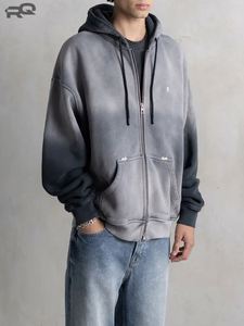 Sudadera con Capucha de Felpa para Hombre, Estilo Retro, Corte Holgado, Informal, Nueva Colección de Invierno, 100% Algodón, Estampado Digital Sólido - Product Image 2