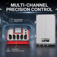 Control Remoto Inalámbrico para Vehículos de Construcción, Excavadora, Movimiento Hidráulico, 500m, IP67, 12V 24V, Receptor de Radio