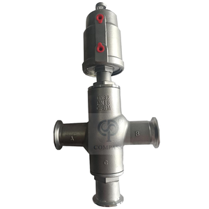 Válvula de Asiento Angular Neumática de Acero Inoxidable con Actuador de 3 Vías para Agua, Nueva, Original, Automatización Industrial Programable - Product Image 1