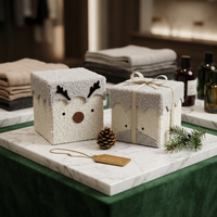 Boîte cadeau décorative de Noël au design mignon en tissu premium avec couvercle et base pour l'emballage et la présentation de jouets pour enfants