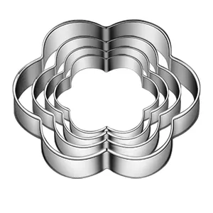 Metall Edelstahl Blume Custom ized Aus stecher Kekse Donuts Cutter Ring Formen