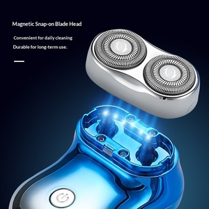 Rechargeable Mini Dual-<b>Head</b> Electric Shaver Waterproof Compact Travel Rotary <b>razor</b> Portable Pocket Size Shavers - Product Image 4