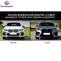 2020-2022 X6 G06 Bodykit Facelift Upgrade a 2024 F96 LCI Parachoques delantero Faro Guardabarros delanteros para X6M Car Body Kits