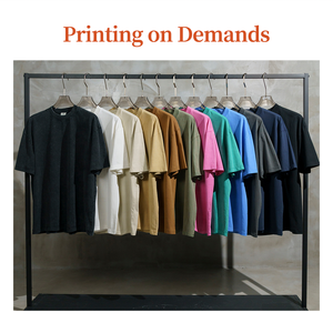 T-shirt surdimensionné personnalisé en coton lourd 285 g/m² avec impression à la demande par sérigraphie, effet délavé à l'acide, QUATU MOQ 1PC - Product Image 1