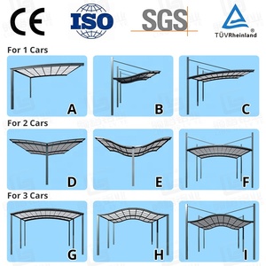 Offre Spéciale – Auvent d'entrée de parking personnalisable en alliage d'aluminium, résistant à la neige, robuste, durable, protection UV, pour deux voitures - Product Image 6