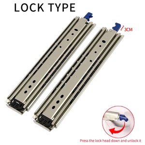 32 pouces 800mm 500lbs 220kg serrure industrielle armoire <span class=keywords><strong>escalier</strong></span> <span class=keywords><strong>tiroir</strong></span> tirer 76 large robuste glissière Rail roulement Guide - Product Image 2