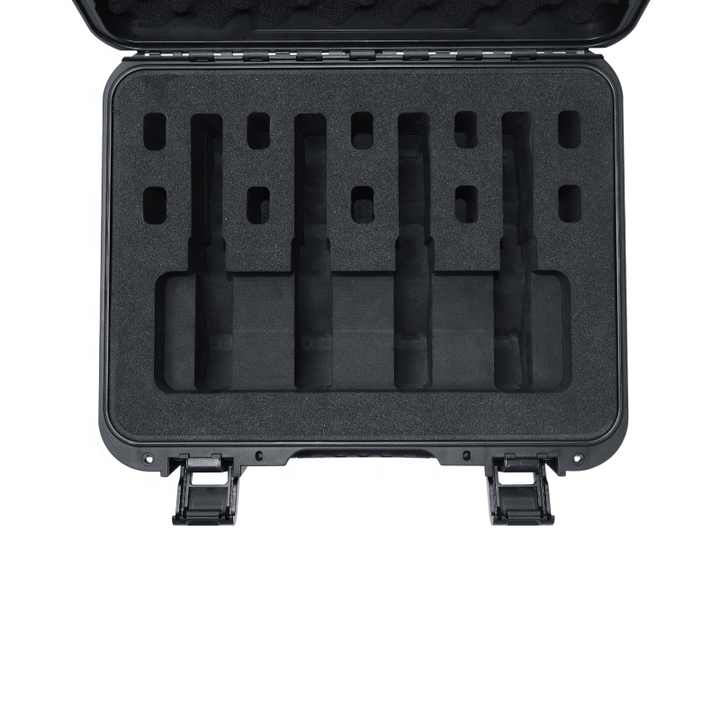 4 Gun & 10 Magazine Waterproof Hard Gun Case 385XB Heavy Duty Tool Storage Box with Custom Foam