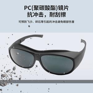 Gafas de seguridad para láser, montura negra, lente de 2 mm, 10% de transmitancia de luz, para protección contra la radiación, fabricadas en Shenzhen, TC-YJ-2912 - Product Image 4
