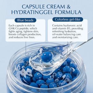 Crème pour le visage au peptide <span class=keywords><strong>de</strong></span> cuivre GHK Cu, marque privée OEM, anti-âge, raffermissante, hydratante pour peaux matures, 100 ml - Product Image 2