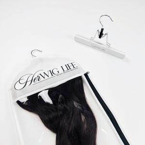 Sac d'extension de cheveux personnalisé blanc Non tissé de bonne qualité, sac de rangement pour perruque - Product Image 5