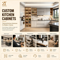 Fabrication sur mesure de systèmes d'armoires de cuisine intelligents, armoires de cuisine en bois pour projets immobiliers mondiaux