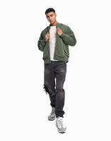 Fabrication chinoise OEM, veste bomber pour homme de haute qualité, personnalisée, en nylon, imperméable, coupe-vent, respirante, décontractée, grande taille, pour l'hiver