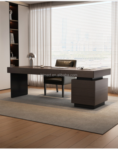 Hiện đại bền chuyển đổi hình chữ L bàn văn phòng CEO bàn điều hành với tủ bên nội thất công nghệ cao cho không gian làm việc tối ưu - Product Image 6