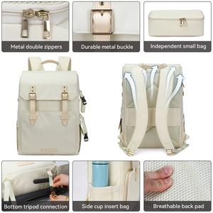 Sac à dos pour appareil photo couleur avec logo personnalisé pour photographes avec compartiment pour ordinateur portable sac de rangement extérieur pour la photographie de voyage - Product Image 4