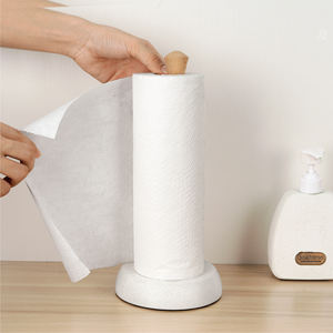 Portarrollos de Cocina, Organizador de Toallas de Papel, Dispensador de Rollos, Portarrollos de Papel de Mármol Artificial de <span class=keywords><strong>Madera</strong></span> para Encimera - Product Image 1