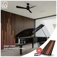 Panneau acoustique insonorisant KINGMAN, panneau mural en bois à lattes, contrôle du bruit, décoration intérieure pour bureau, salle de réunion