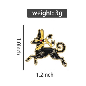 Spilla Smaltata con Immagine del Dio Egizio <span class=keywords><strong>della</strong></span> Morte Anubis, Accessorio di Moda, Regalo di Gioielleria per Amici - Product Image 6